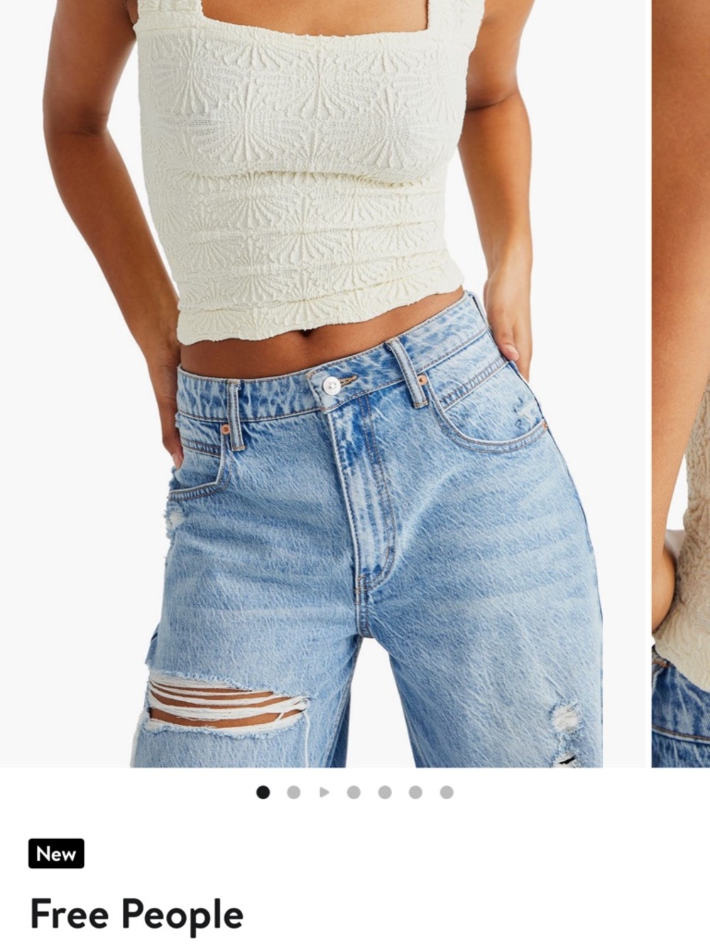 Free People love letter knit tank top - Picture 2 of 2